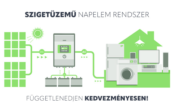 Szigetüzemű napelem rendszerek kedvezményesen